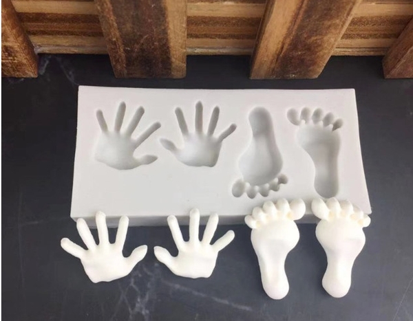 Khuôn Silicon - Em Bé - Bàn Tay Chân 2.3cm 4c