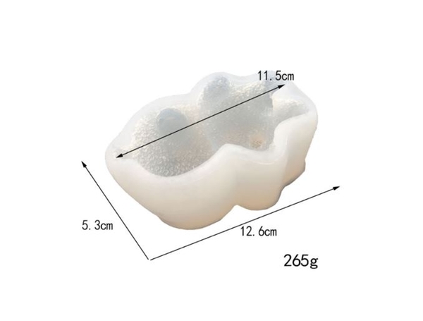 Khuôn Silicon - Động Vật - Gấu Nằm Ngủ - 11.5cm