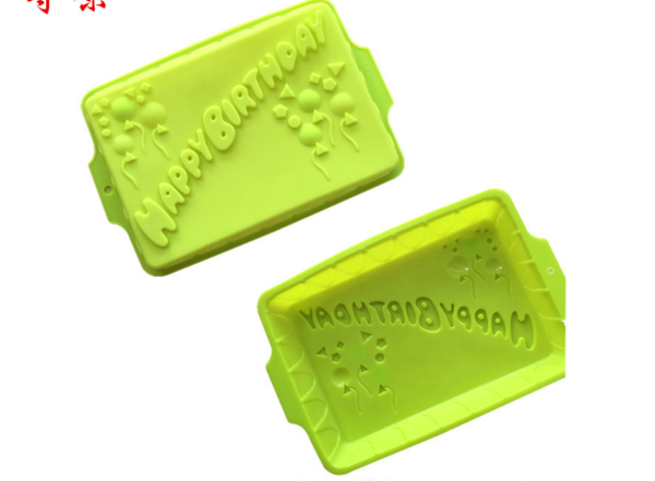 Khuôn Silicon - Đế - Happy Bong Bóng Chữ Nhật