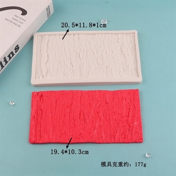 Khuôn Silicon - Viền Mảng Họa Tiết - Vân Gỗ 19x10cm