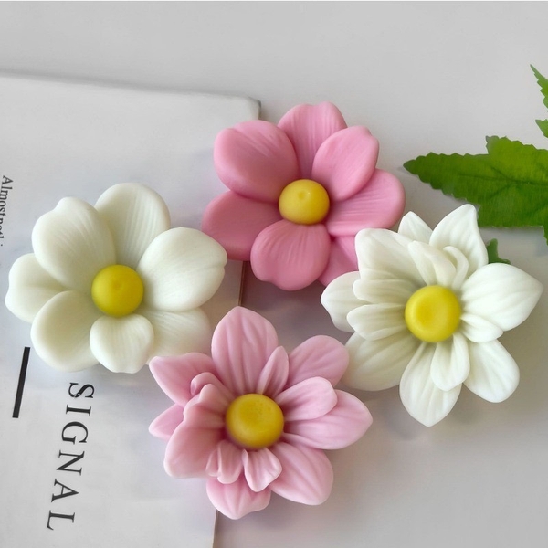Khuôn Silicon - Hoa Cúc Phi Cánh Dày 6.5cm