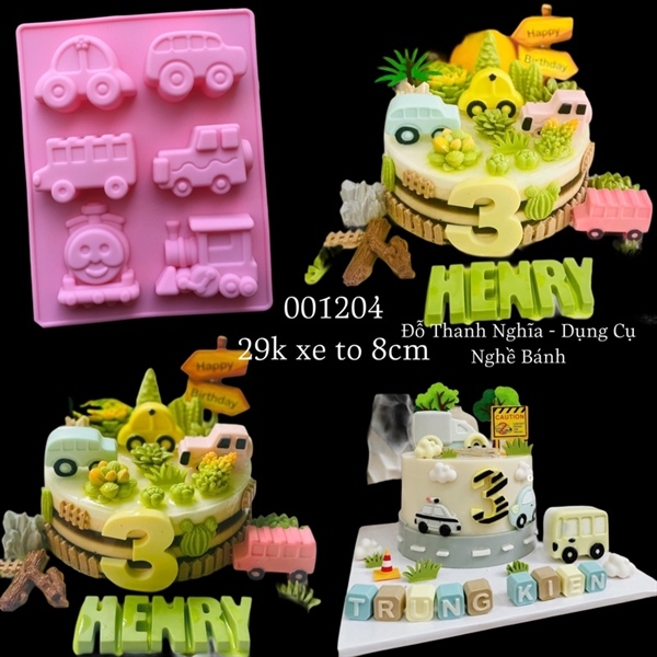 Khuôn Silicon - Xe Cộ - Tàu Bus Hơi 6c