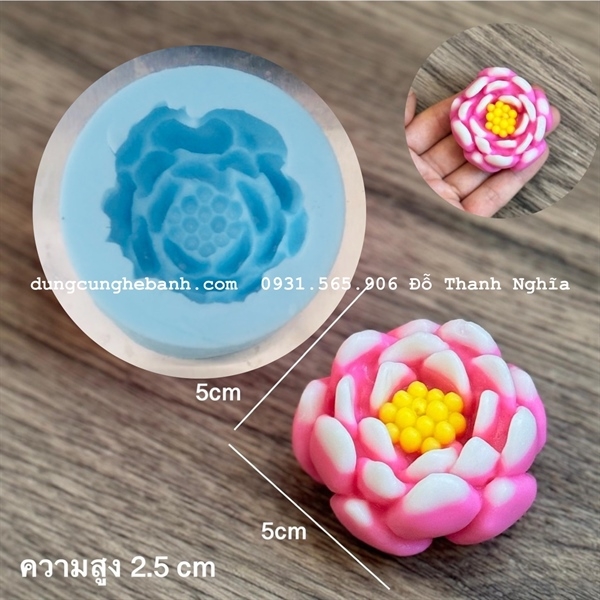 Khuôn Silicon - Hoa Súng - Súng 5cm