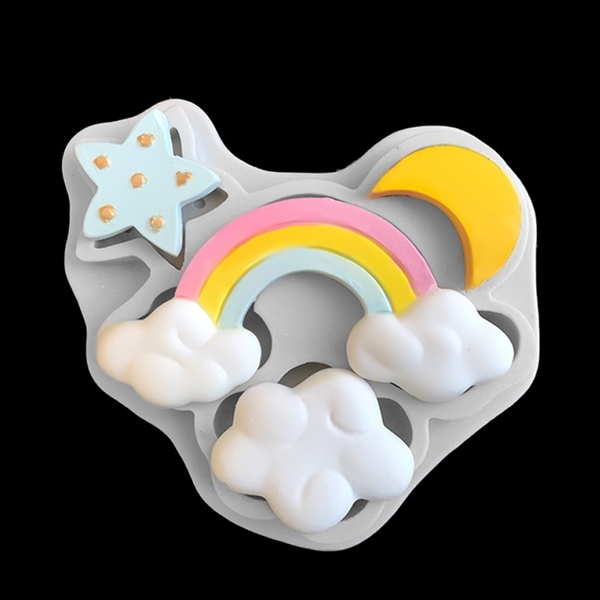 Khuôn Silicon - Bầu Trời - Cầu Vồng - Sao Mây 4C