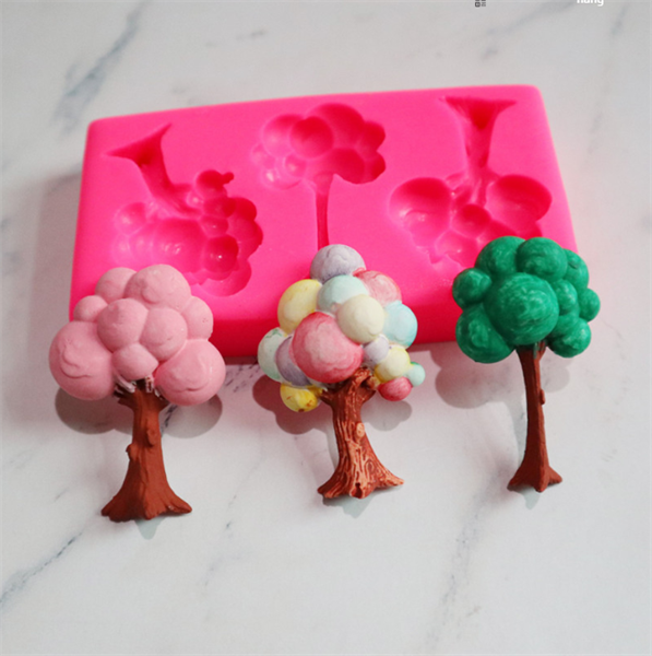 Khuôn Silicon - Gốc Thân Cây Bụi Set 3