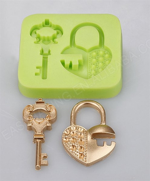 Khuôn Silicon - Trái Tim Kiểu - Chìa Khóa