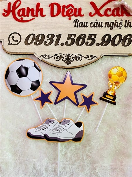 Set Cắm Giày Bóng Banh Cup Sao Phụ Kiện Trang Trí Bánh
