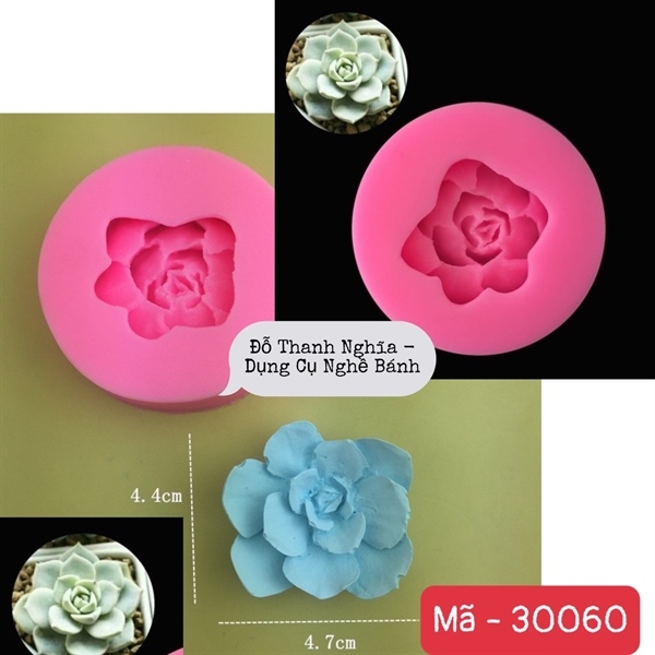 Khuôn Silicon - Sen Đá Đất Bà - 4.5cm - Đất Bà