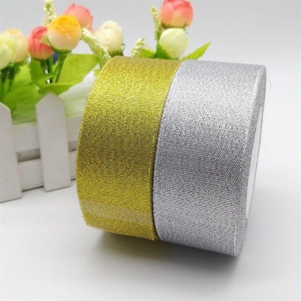 Ruy Băng Nhũ Kim Tuyến Bảng 4cm Dài 20m - Vàng