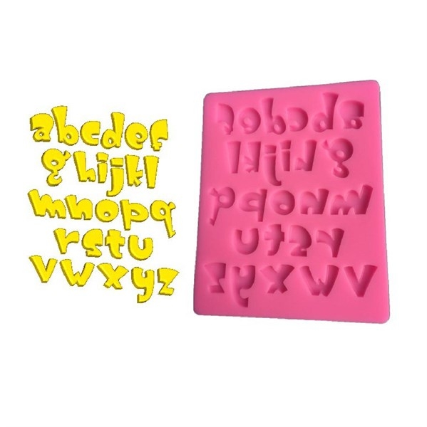 Khuôn Silicon - Chữ Cái Thường - 2.5cm - Nghiêng