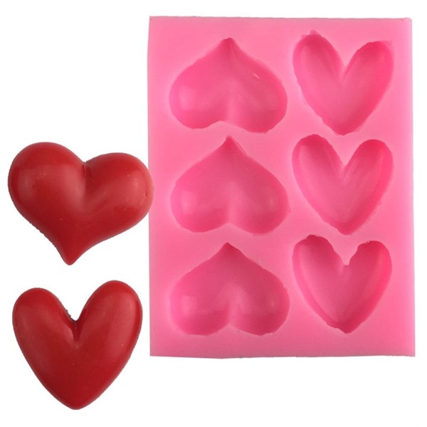 Khuôn Silicon - Trái Tim Trơn - 4c Tim Nhọn 3cm TH2