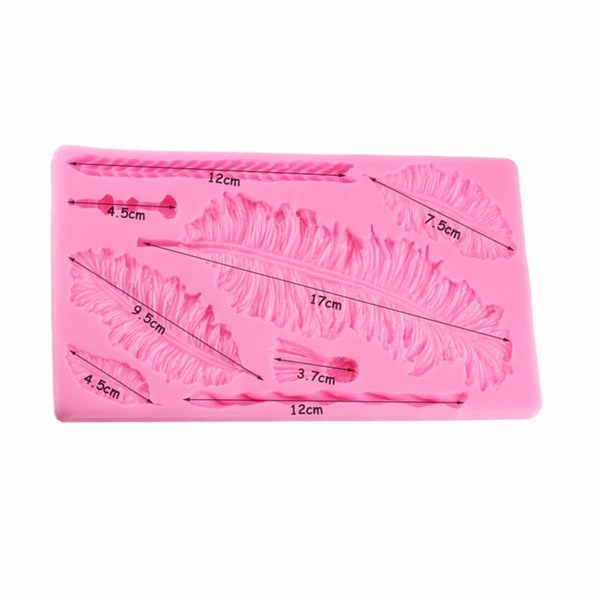 Khuôn Silicon - Lá Lông Vũ - Vĩ TH 8c