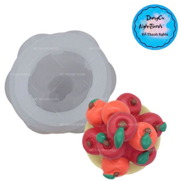 Khuôn Silicon - Trái Cây - Giỏ Táo 6.5cm