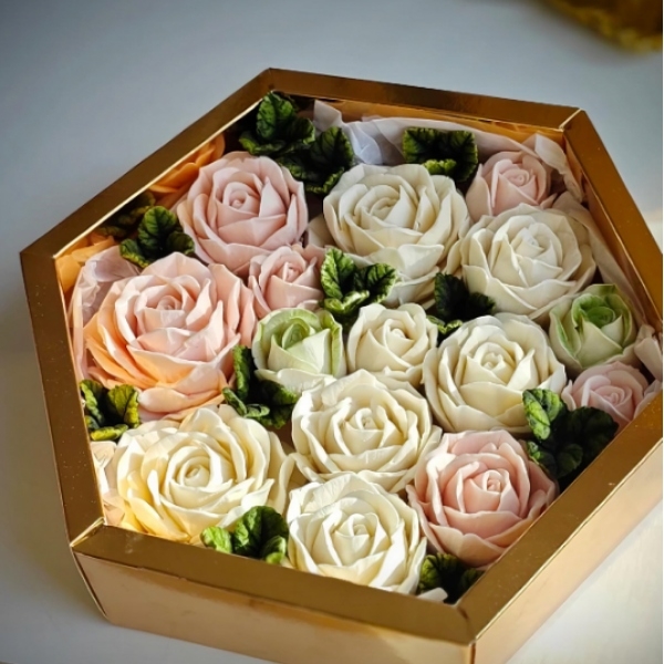 Khuôn Silicon - Hoa Hồng Set 3 Hồng Nở