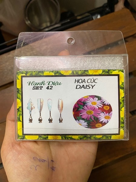 Kim 3D Inox - Bộ 5 - Mẫu 42 Hoa Cúc Họa Mi Cúc Daisy
