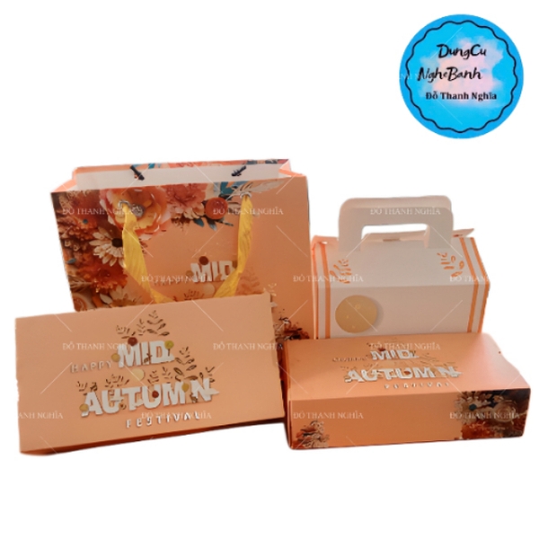 Hộp Giấy - Bánh Trung Thu Quai Xách - 4 Bánh - 4N05