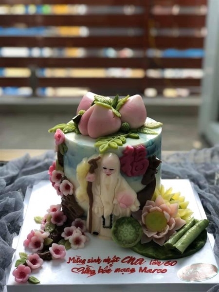 Khuôn Silicon - Ông Thọ Đứng Câm Trái Đào