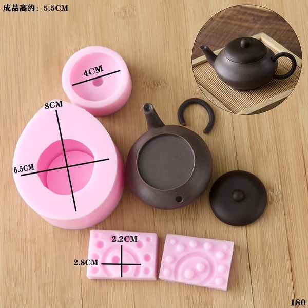 Khuôn Silicon - Ấm Trà Bình Trà - 8cm