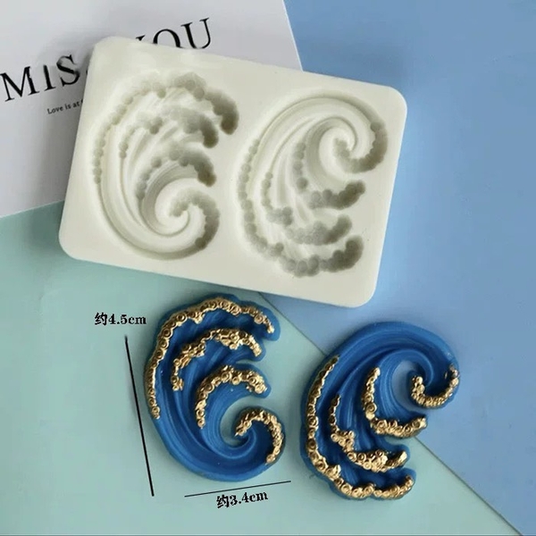 Khuôn Silicon - Biển - Ngọn Sóng 2c - 5.5cm