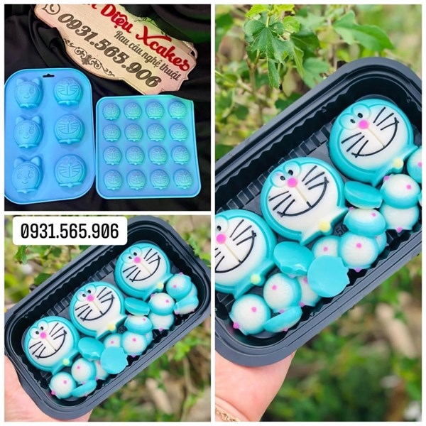 Khuôn Silicon - Động Vật - Doremon Mặt Doremi 6c