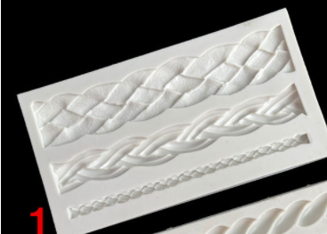 Khuôn Silicon - Viền Chuỗi Dây - Xoắn 3c - 15.2cm