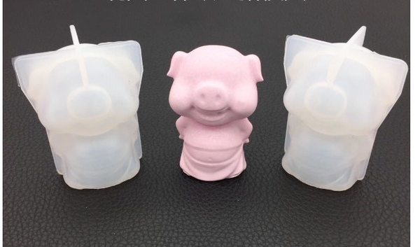 Khuôn Silicon - Động Vật - Heo Đứng 5cm - H6cm