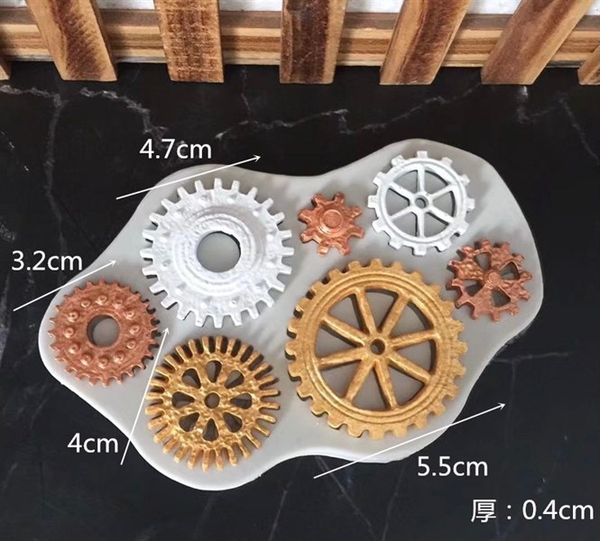 Khuôn Silicon - Bánh Kẹo Chi Tiết Bánh Răng Cưa