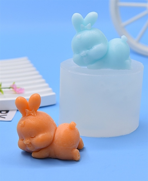 Khuôn Silicon - Động Vật - Con Thỏ Nằm Chu Đít