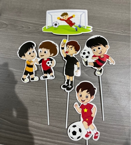 pkc- phụ kiện Cắm cắm bóng đá cup Trang Trí Bánh - bóng đá 02