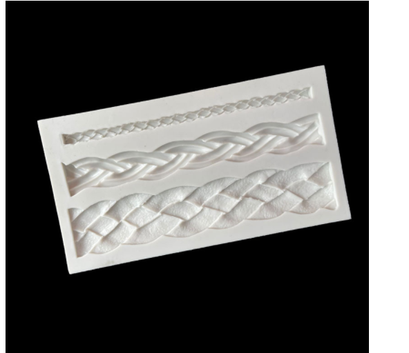 Khuôn Silicon - Viền Chuỗi Dây - Xoắn 3c - 15.2cm