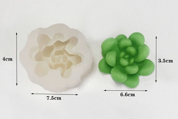 Khuôn Silicon - Sen Đá TIA - 6.6x3.5cm - Đất