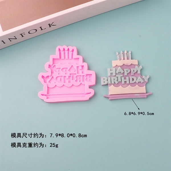Khuôn Silicon - Chữ Happy - Happy 4 Nến