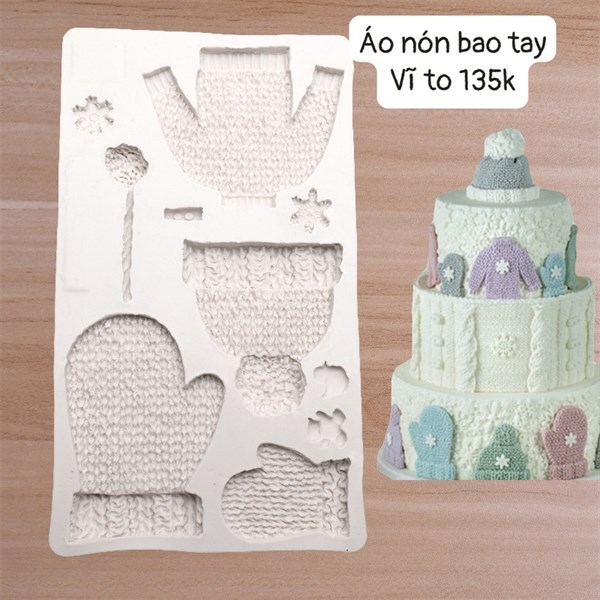 Khuôn Silicon - Quần Áo - Len Nón Bao Tay TH
