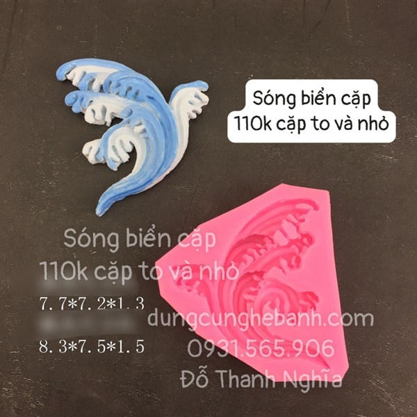 Khuôn Silicon - Biển - Ngọn Sóng Nhỏ 1c