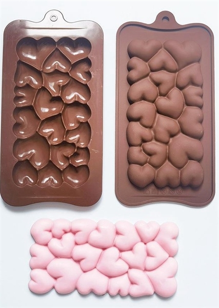 Khuôn Silicon - Viền VN - 17x8cm - VN23 - Trái Tim