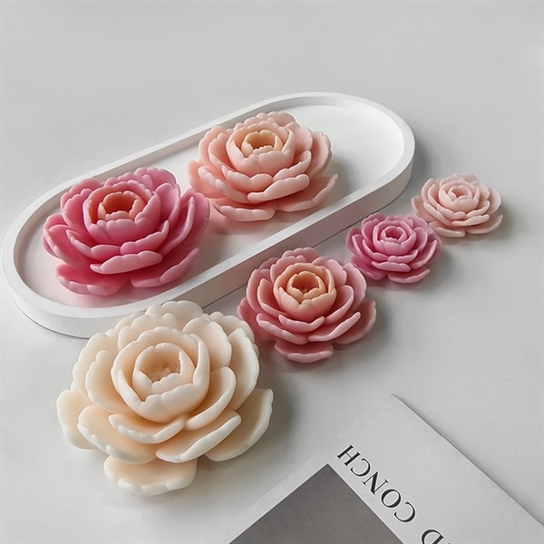 Khuôn Silicon - Hoa Hồng Lai - Hồng Trà - 8cm