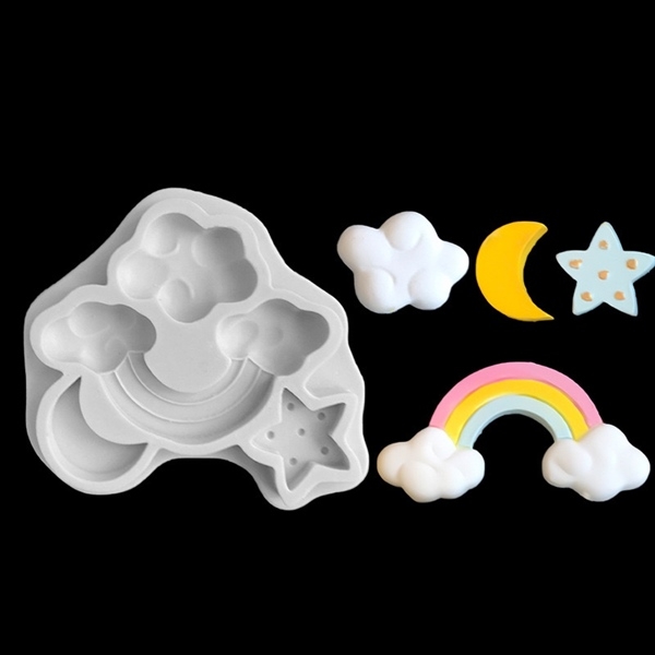 Khuôn Silicon - Bầu Trời - Cầu Vồng - Sao Mây 4C