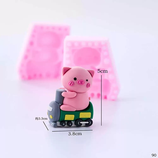 Khuôn Silicon - Xe Cộ - Xe Heo 2 Mảnh