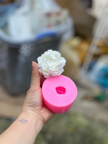 Khuôn Silicon - Hoa Mẫu Đơn - Cánh Mỏng 6cm