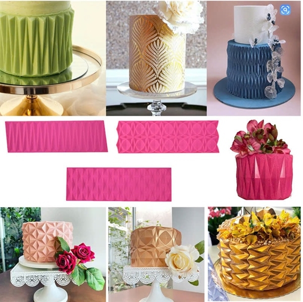 Khuôn Silicon - Viền Mảng 2D - Tam Giác 40cm