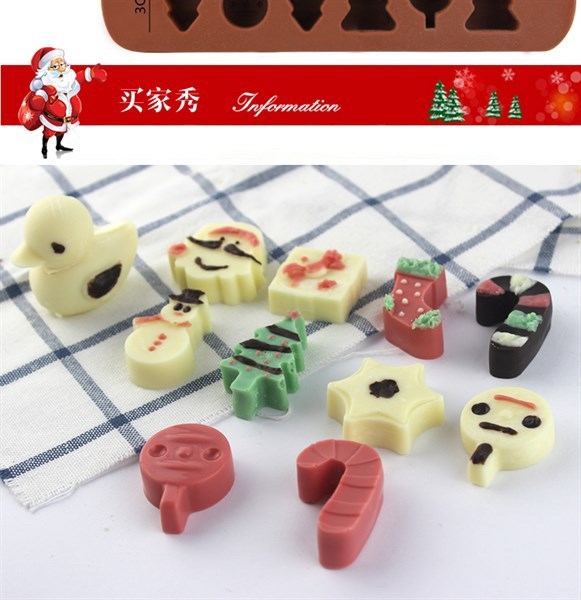 Khuôn Silicon - Noel - Vĩ TH Gậy Quà Thông Tất 12c