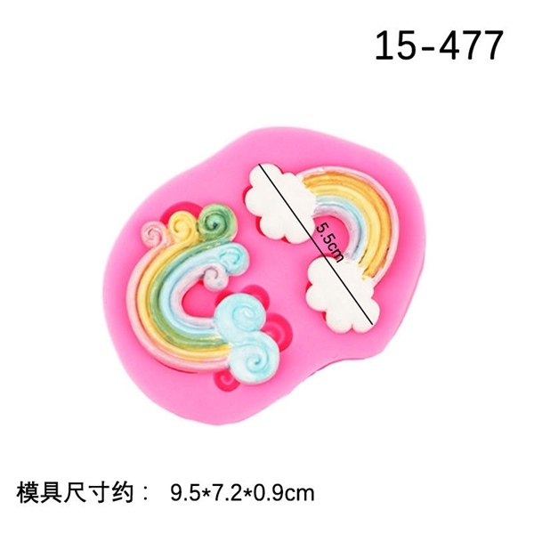 Khuôn Silicon - Bầu Trời - Cầu Vồng - 11cm