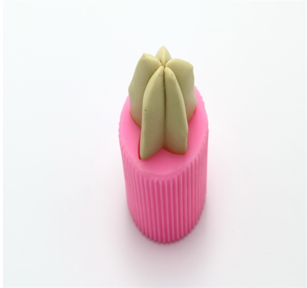 Khuôn Silicon - Sen Đá KHÍA - 3x5.8cm - 5 Khía