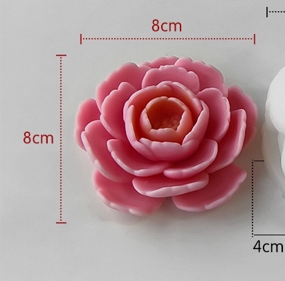 Khuôn Silicon - Hoa Hồng Lai - Hồng Trà - 8cm
