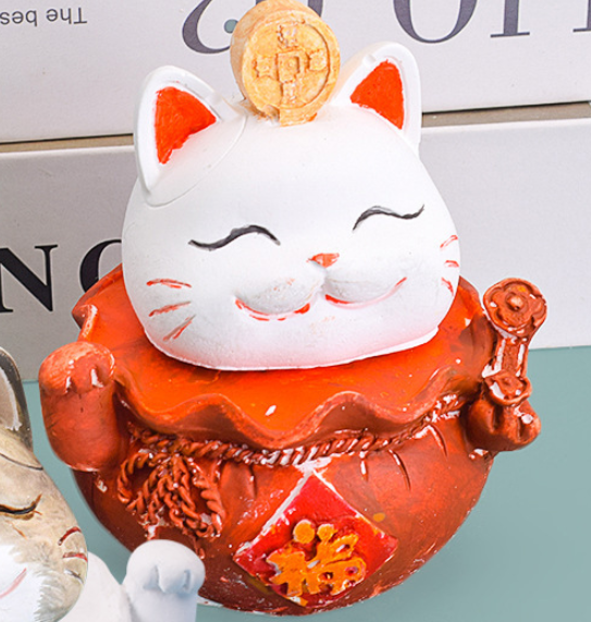Khuôn Silicon - Động Vật - Mèo Thần Tài - Đồng Tiền SL100