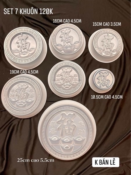 Khuôn Nhựa Vía Thần Tài Tròn - 15cm Cao 4.5cm