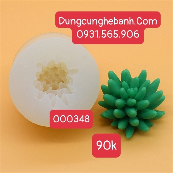 Khuôn Silicon - Sen Đá TIA - 5.5x4.8cm - Nhọn
