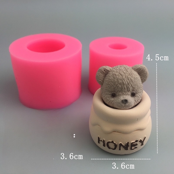 Khuôn Silicon - Động Vật - Gấu Ngồi 6cm