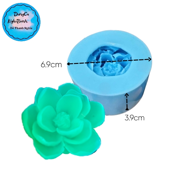 Khuôn Silicon - Hoa Hồng Lai -  6cm