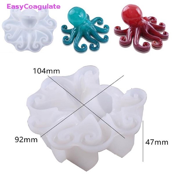 Khuôn Silicon - Biển - Bạch Tuột -10cm Đứng 4cm